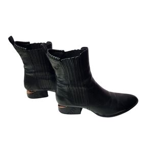 Black Alexander Wang  Leather Ankle Boots